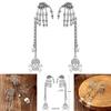Pirate Skeleton Drop Earrings With Electroplated Finish For Womens Party Accessory