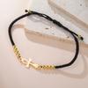 LIKGREAT Bracelet Croix Ankh Égyptienne Bracelet Symbole de Vie Réglable pour Femmes Hommes Bijoux Amulette en Acier Inoxydable Cadeau