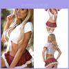 Women Lingerie Sexy Schoolgirl Student Uniform Cosplay Underwear Lace Dress