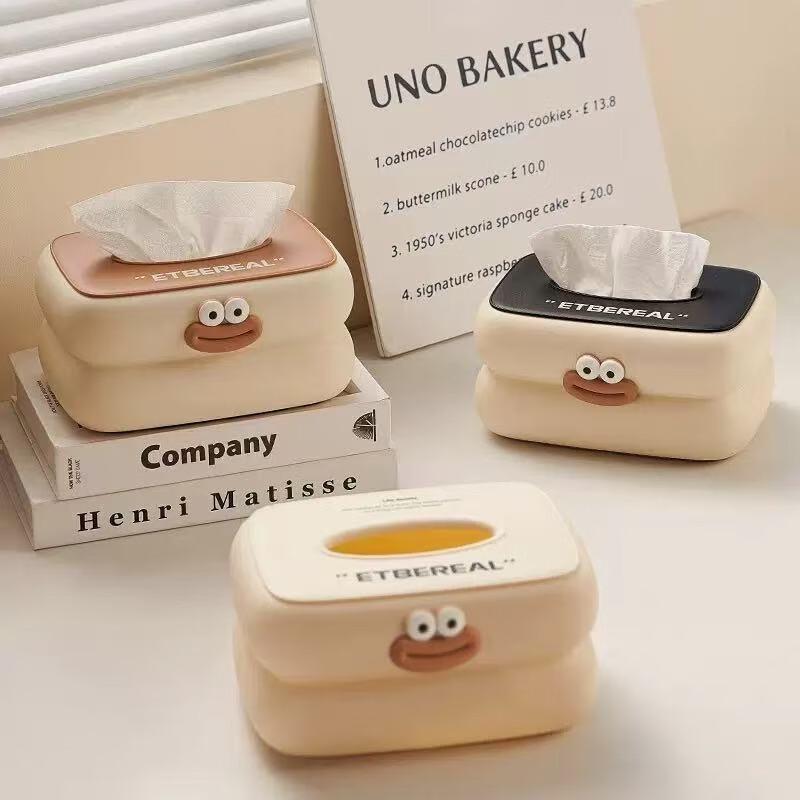 Fumede Creative Cartoon Spring Plastic Tissue Box, 3-Pack