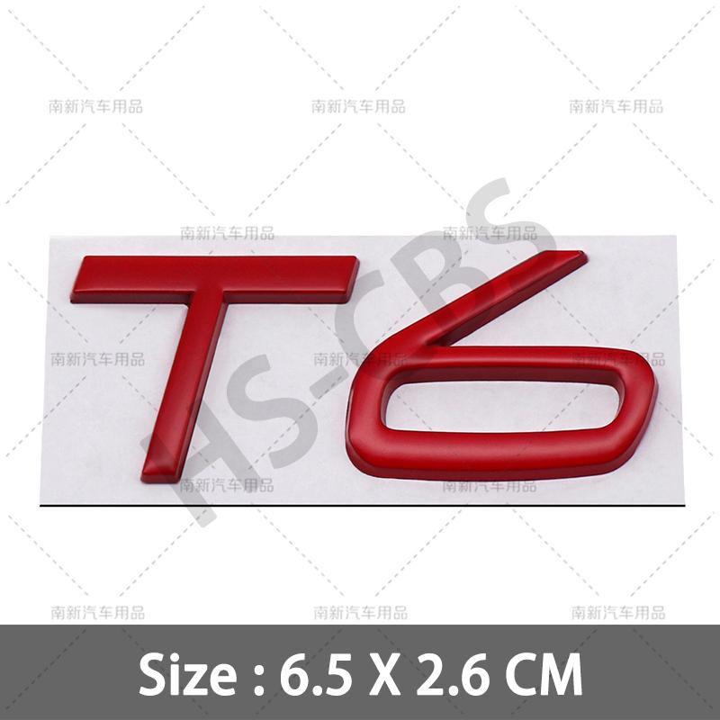 3D Metal AWD T5 T6 Logo Badge B5 B6 Emblem Car Rear Trunk Stickers For XC90 S60 CX60 S80 V40 S40 XC70 V60 XC40 V90 Accessories