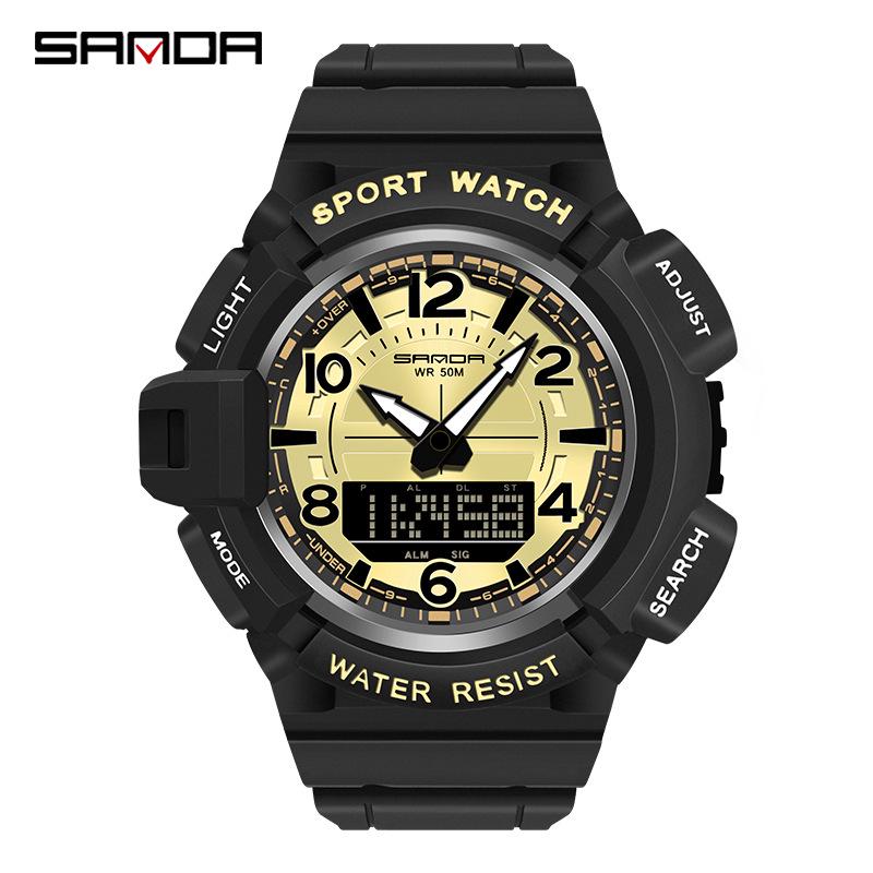 Sanda Multifunctional Luminous Sports Watch for Students – Waterproof, Electronic, Junior High School Youth Style