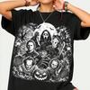 Unisex Retro Spooky Halloween Graphic T-Shirt, Casual Soft Short Sleeve T-Shirt