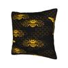Bee Pattern Pillow Case  Soft Pillow Cover Vintage Cushion Cover For Sofa Couch Bed Living Room