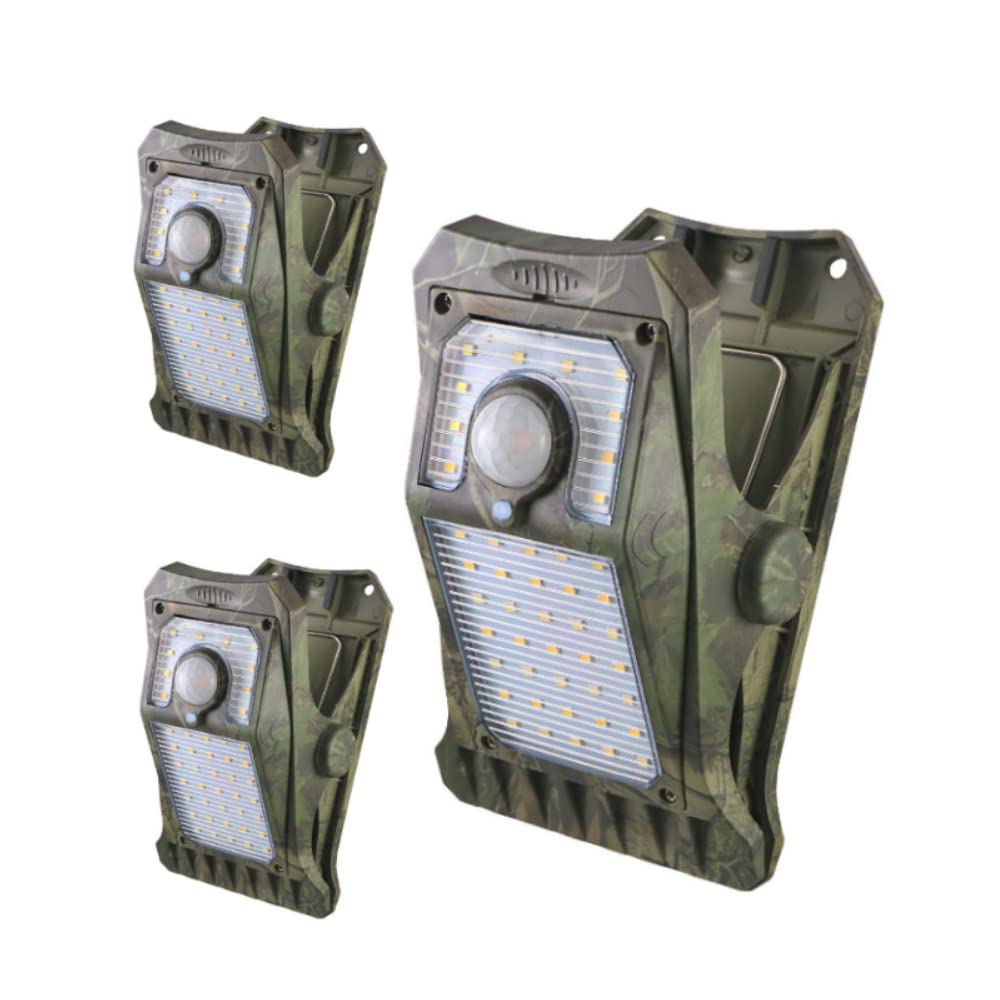 OnLord Clipper Clip-on Sensor Light OL-336C, Outdoor Solar Light with Motion Sensor, "Clipper Camouflage," Waterproof and Dustproof, Set of 3