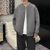 Autumn 2024 Unisex Loose Fit Baseball Collar Knit Cardigan.