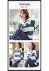 Women's Contrast Plaid Pajamas: Long Sleeve, Round Neck, Casual Loose Pants, Perfect for Spring and Autumn, Suitable for Home or Outdoor Wear.