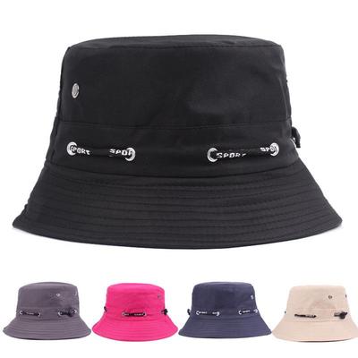 Waterproof Drawstring Flat Top Fisherman Hat - Spring/Summer Korean Style
