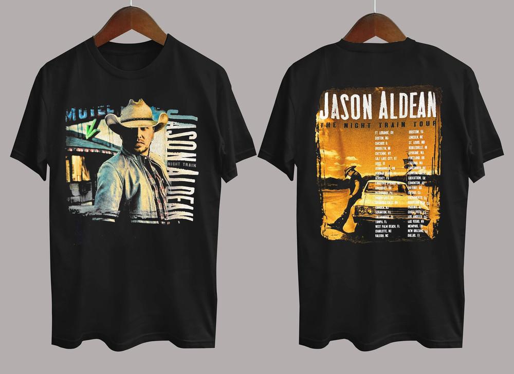 

Jason Aldean The Night Train Tour 2013 Cotton Black All Size Shirt AG500 Unisex T-Shirt M
