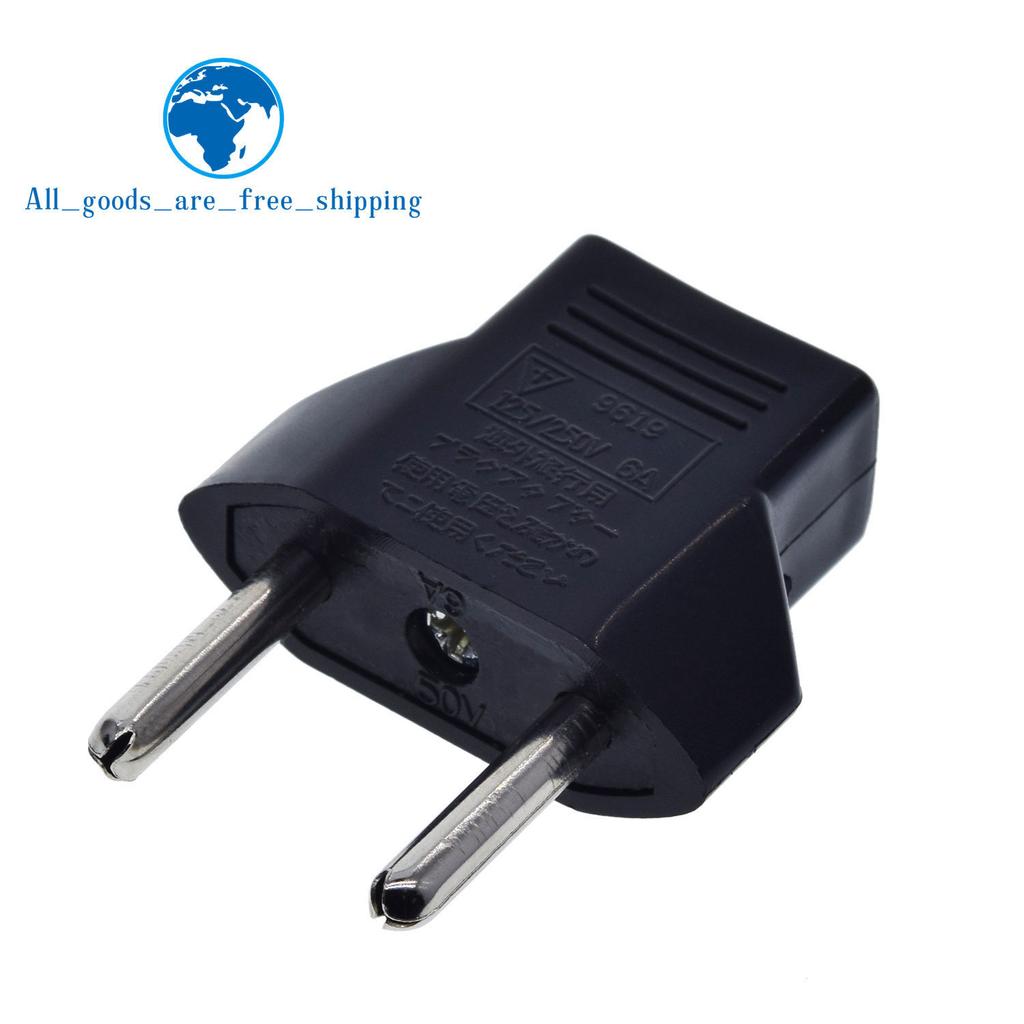 1/3PCS Universal US To EU Plug USA To Euro Europe Travel Wall AC Power Charger Outlet Adapter Converter 2 Round Socket Input Pin