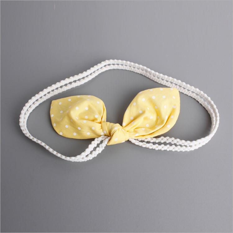 Kawaii Flower Headband Rabbit Ears Turban Headband Baby Girls Kids Hair Bows Head Bands Accessories for Children Headdress