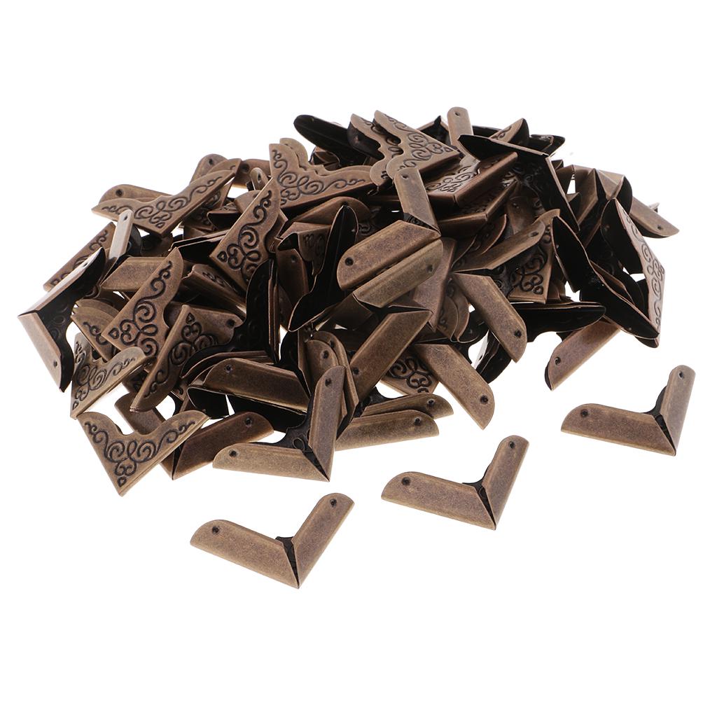 100ks Metal Book Scrapbooking Fotoalbum Nabídka Chrániče rohů 28x28x7mm