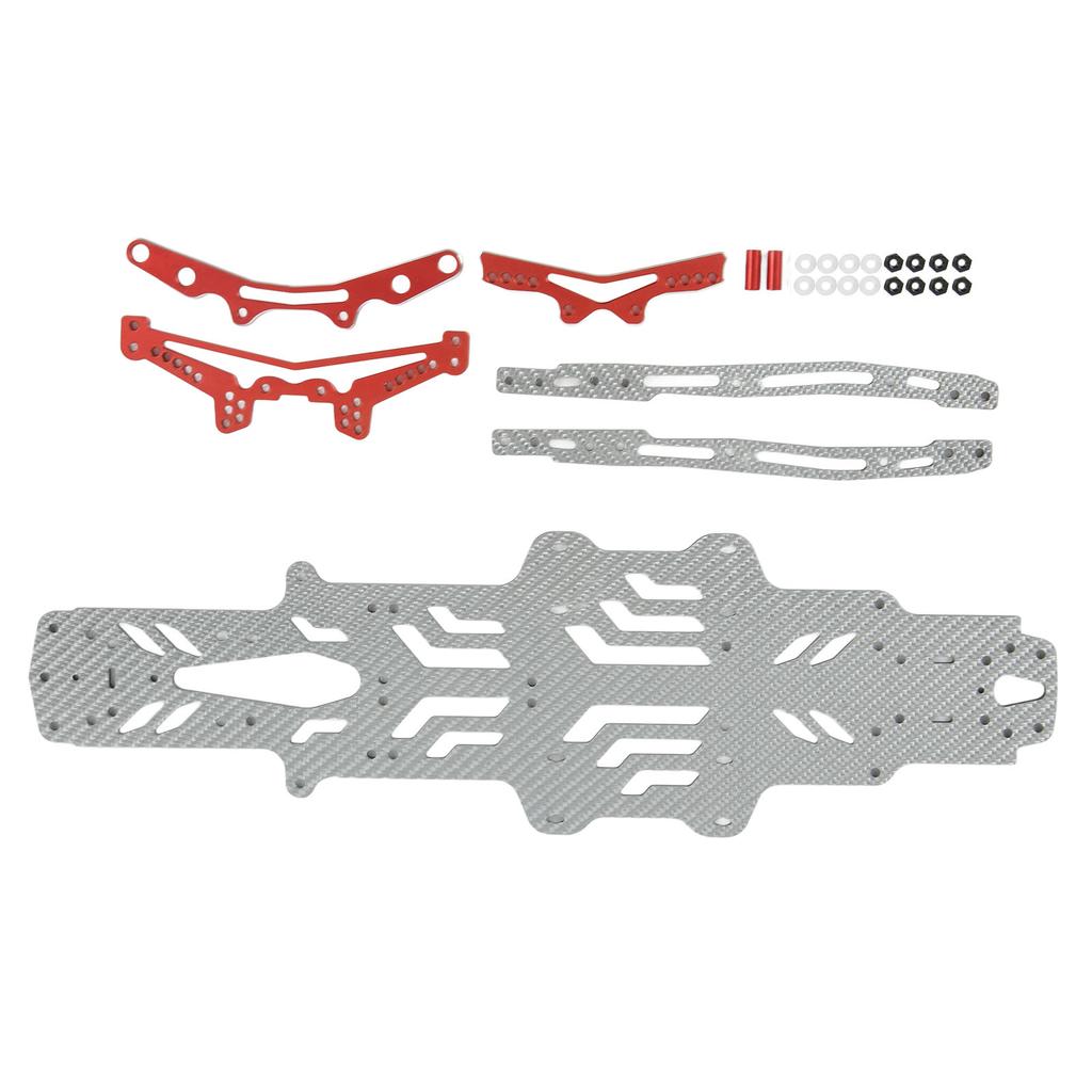 RC Drift Racing Chassis Carbon Fiber Aluminum Alloy RC Car Chassis Plate for MST RMX2.0S RRX2.0S 1 10 Silver