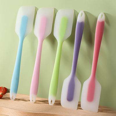Espátula Grande Semi-transparente de Silicona Espátula para Crema de Pastel Mantequilla Espátula para Hornear y Mezclar Herramienta para Pastel DIY