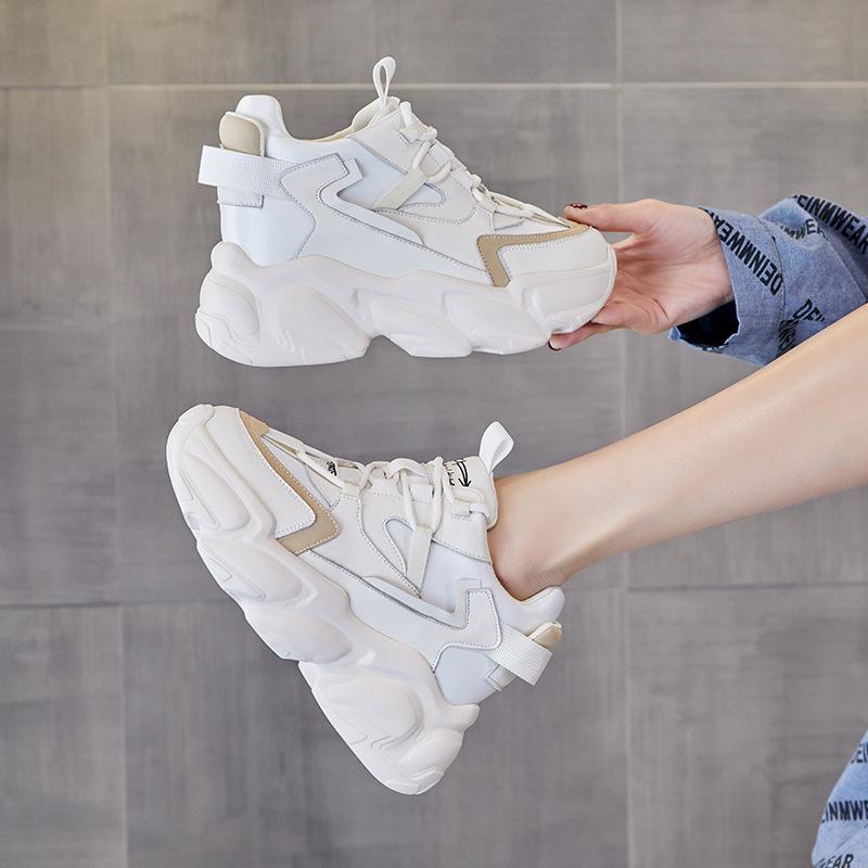 Dad Shoes Ins Inner Height Increase Spring New Breathable Thick-soled Leisure Sports Small Trendy Shoes