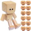 1/2Set Funny Shaking Legs Wooden Man Charming Little Wooden Figure Desktop Decor Ornaments Cute Car Dashboard Decor