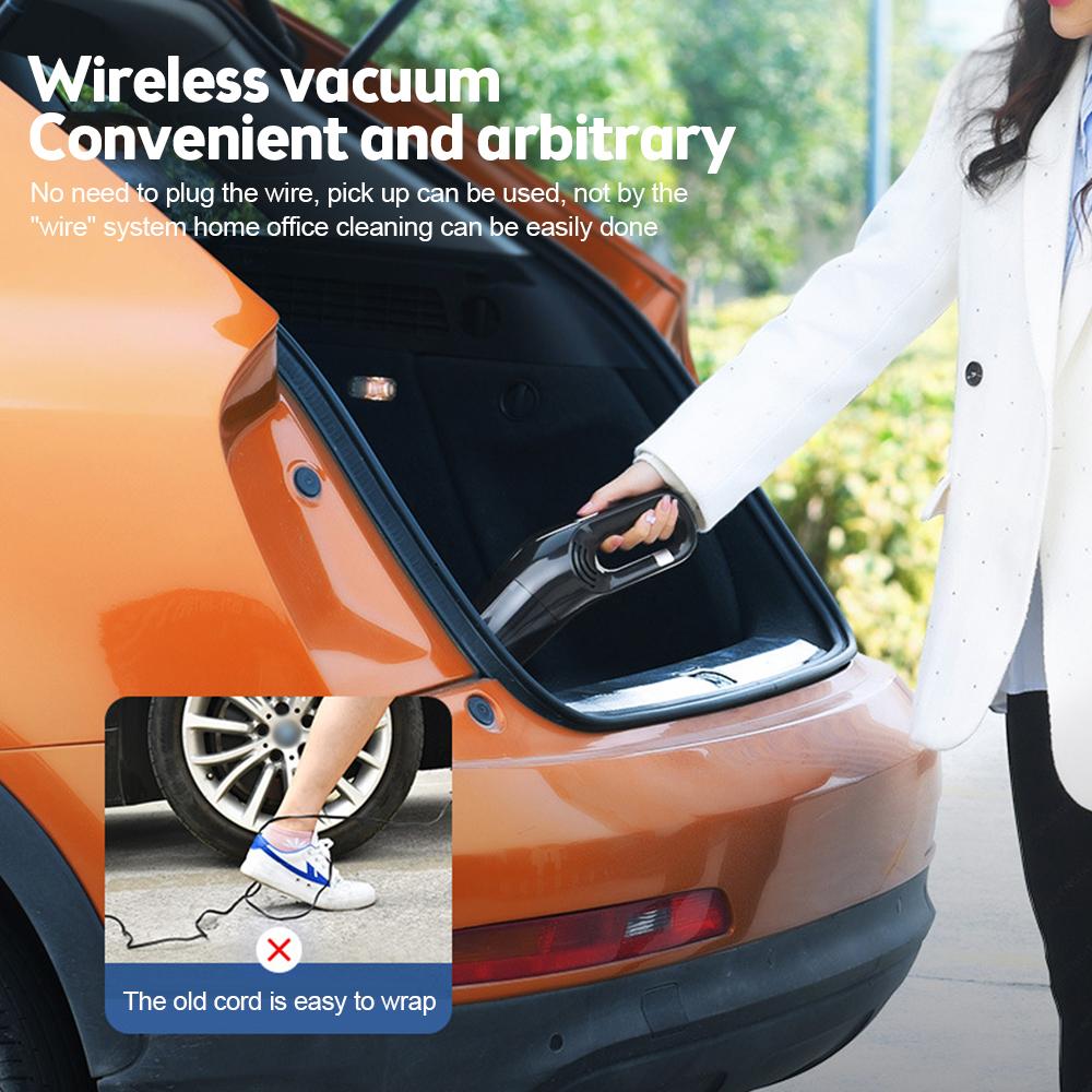 Portable Powerful Vacuum Cleaner Home Office Cleaner Wet  Dry Usb Rechargeable 95000pa Suction Power Car Handheld Vacuum Cleaner