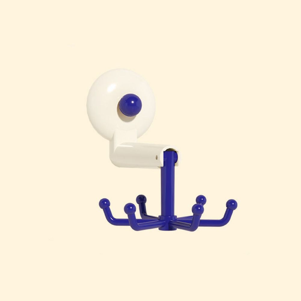 360° Rotating Dopamine 6 Claw Hook Punch-free Wall Mounted Hanger Suction Cup Hook  Household