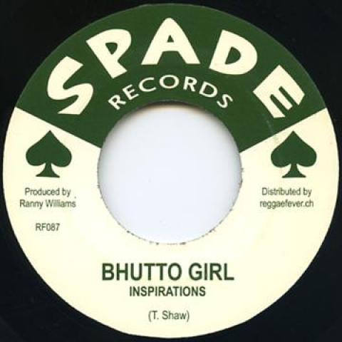

7inch Record INSPIRATIONS / RANNY WILLIAMS, HIPP - Bhutto Girl / Ranny Bop Special RF087 Spade/Reggae Fe 1970 Europe Reggae, Ska & Dub