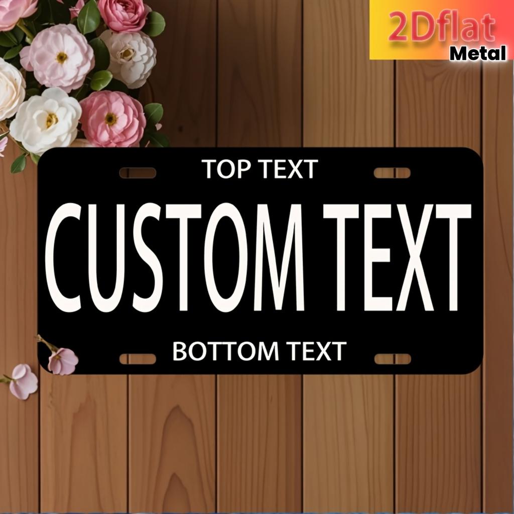 Individuelles Kennzeichen Metallblechschild Personalisierte Nummer Text Wanddeko für Garage Man Cave Perfektes Geschenk für Auto Liebhaber