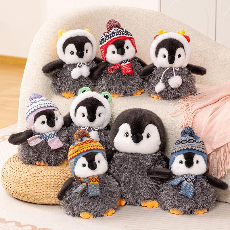 Winter Cute Hooded Penguin Plush Scarf Toy for Girls - Perfect Birthday Gift