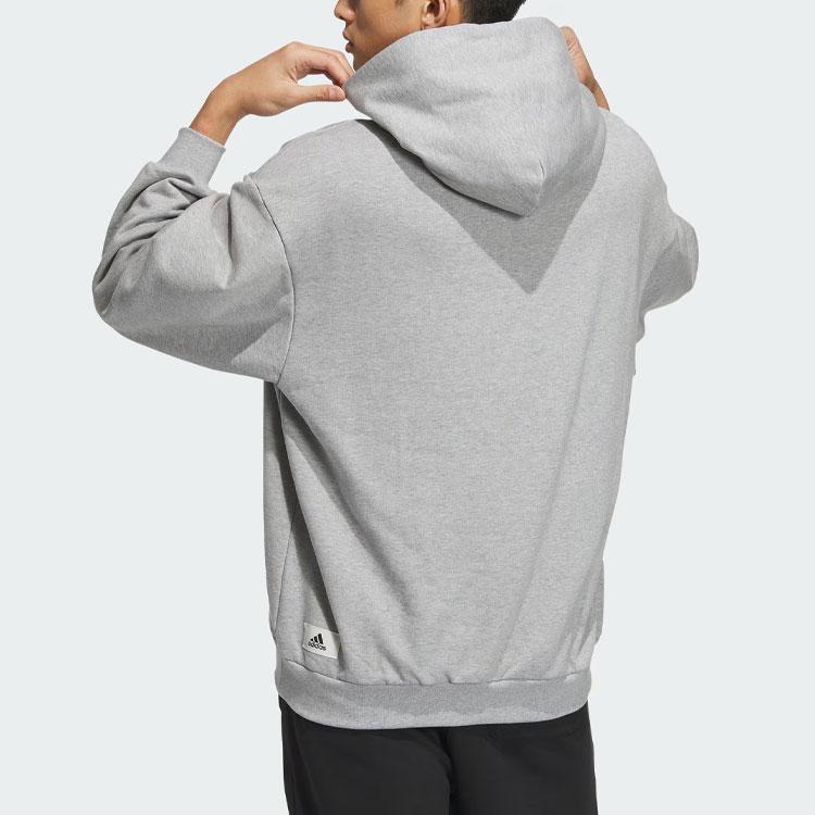 adidas Men's Small Logo Hoodie Medium Grey Heather IZ1607