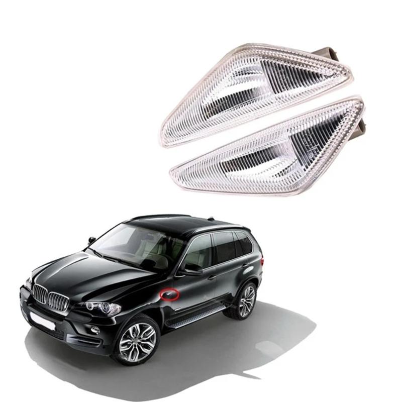 1 Pair Left Right LED Marker Turn Signal Lamp for E70 F25 E71 63137171007 63137171008 Turn Signal Light Indicator