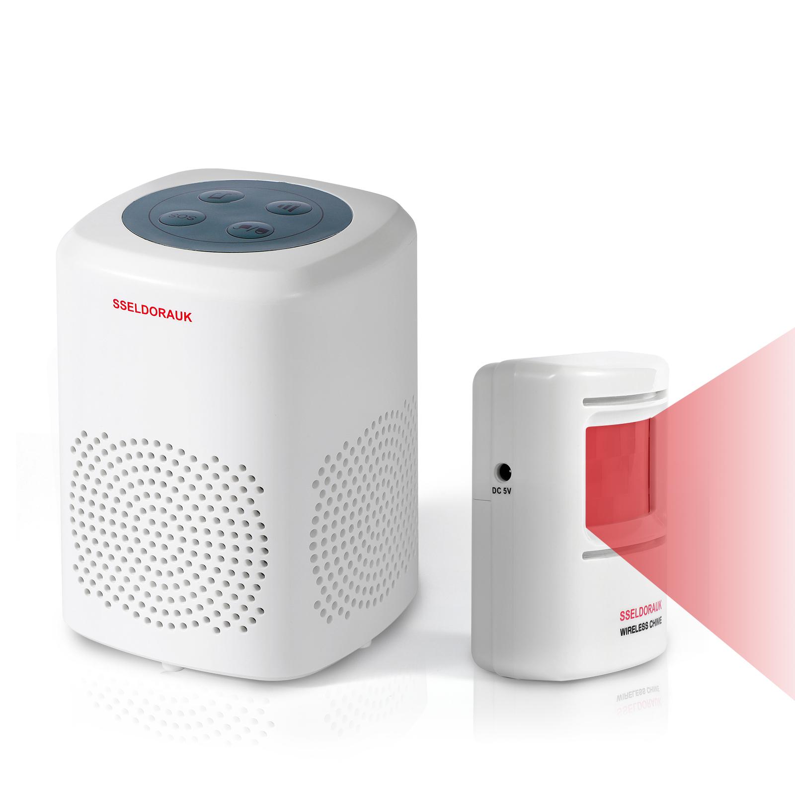 Modern Design Wireless Long Range Smart Pet Smart Motion Detector Sensor Intelligent Barking Dog Security Doorbell Battery Power (as the picture,Wireless)