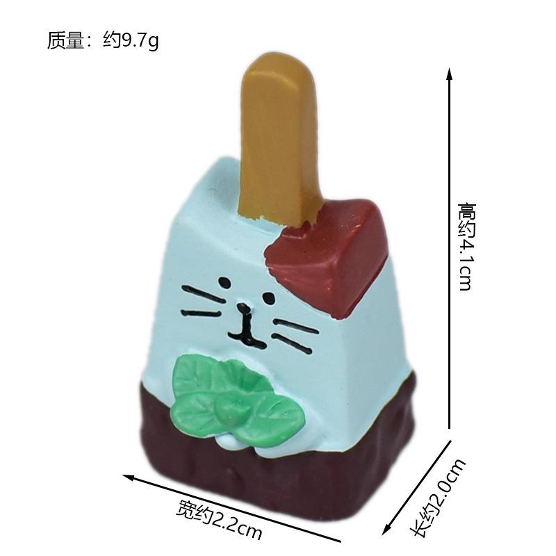 Zakka Summer Ice Cream Truck Monster Chocolate Cool Mint Popsicle Cone Cat Cute Snow Monster Creative Miniature Scene Decoration