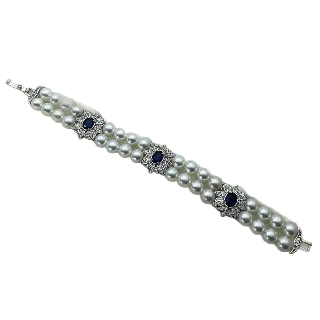 Aquamarine Pearl Bracelet - Elegant Niche Design for Women, Perfect Bestie Birthday Gift