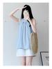 Women's Blue High-Waisted Quick-Dry A-Line Casual Shorts