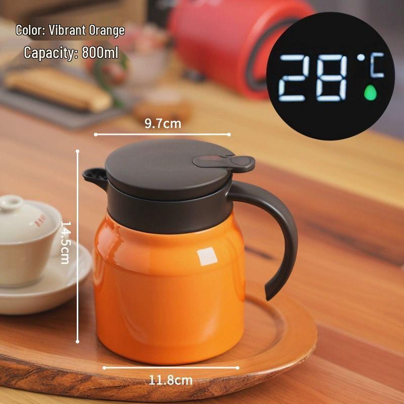 316 Stainless Steel Insulated Kettle with Tea Infuser - Compact Home or Office Hot Water Bottle