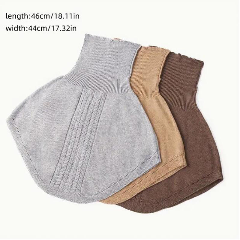 Winter Scarf Shawl For Women Knitted Fake Collar Scarfs For Women Neck Wrap Men Women Turtleneck Collar Scarf Knitted Elastic