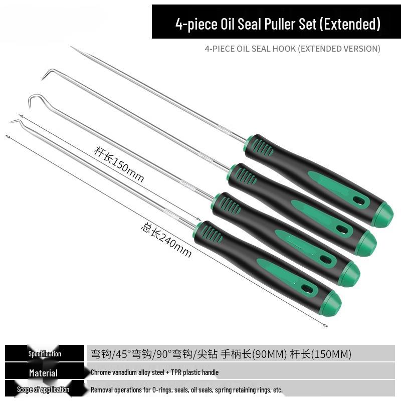 JZDASI Extended Oil Seal Pick & Hook Set, 4-Piece
