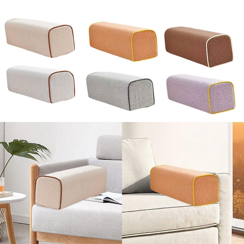 Couch Armrest Cushion, High-density Foam Arm Support Cushion, Linen Armrest Cushion for Armchair