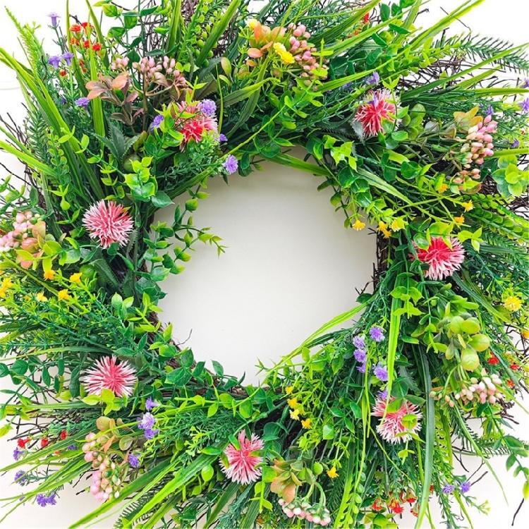 Artificial Front Door Wreath 4 Season Wildflower Flowers Wreath for Wedding Part