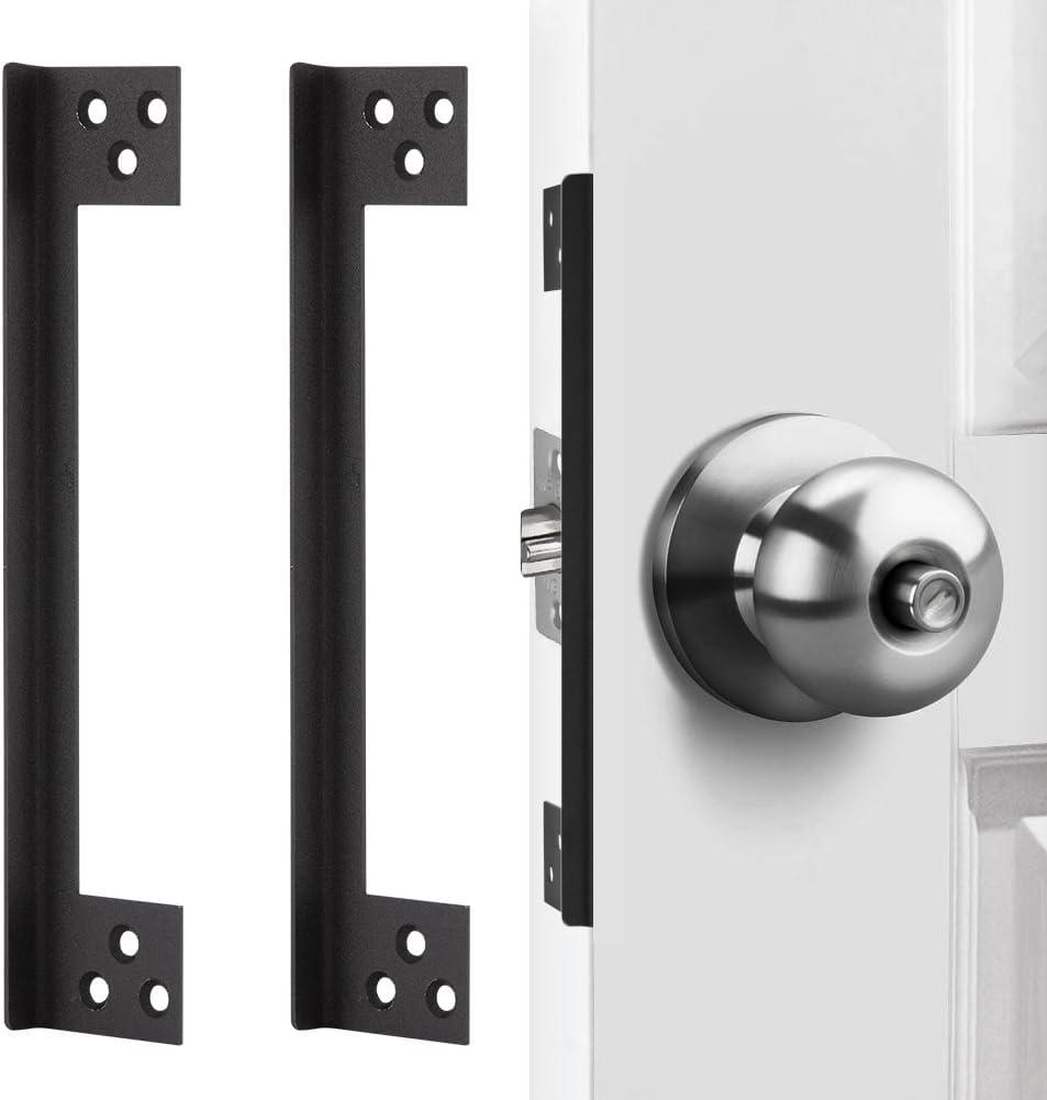 

Door Latch Guard Home Security Door Lock Plate L-Shaped Outswing Door Security Protector Security Home Security Door Latch Cover