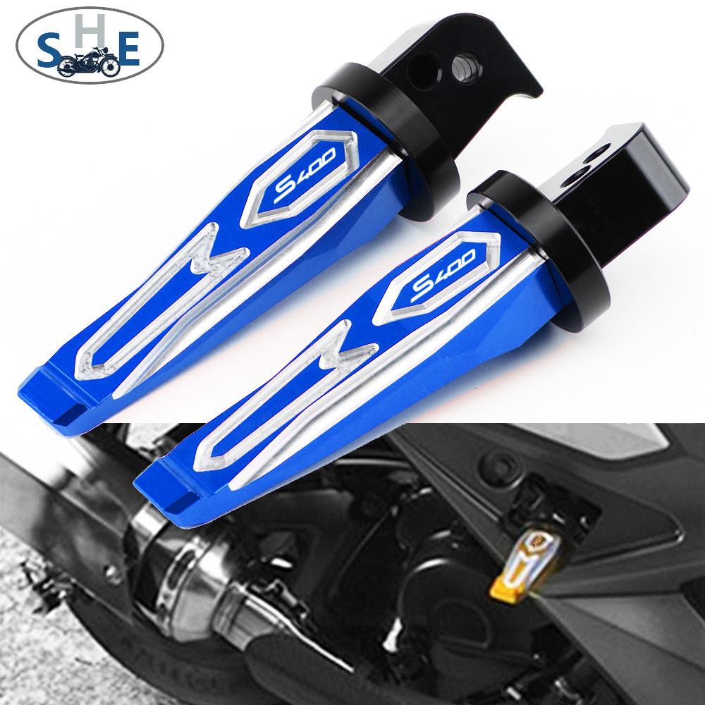 For KYMCO Xciting S400 S 400 2017-2025 Motorcycle CNC Aluminum Accessories Passenger Footrests Foot Rests Pegs Rear Pedals Peg