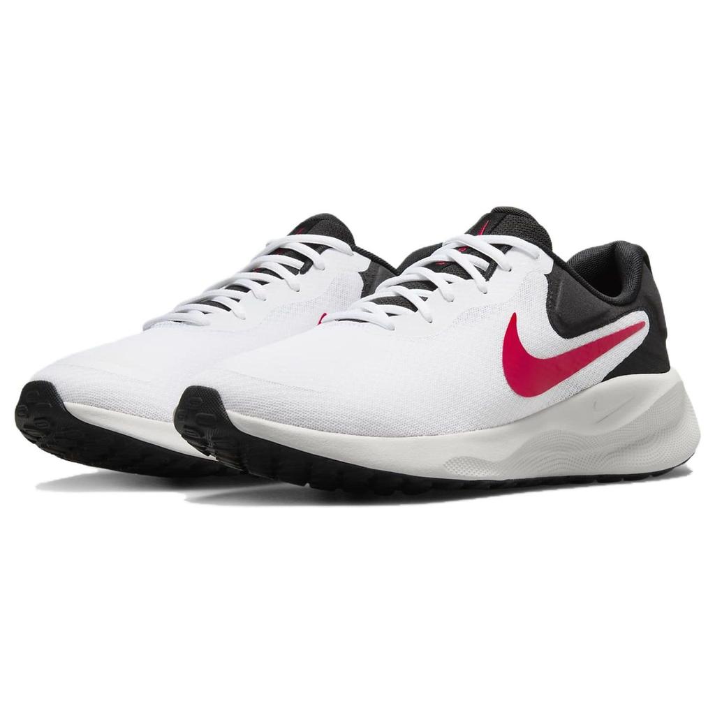Nike Revolution 7 White Black Fire Red Men Sneakers Photon-Dust FB2207-102