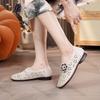 Women's Sandals Summer New Hollow Breathable Soft Sole Casual Shoes Flower Slip On Vintage Lightweight Comfortable Flats