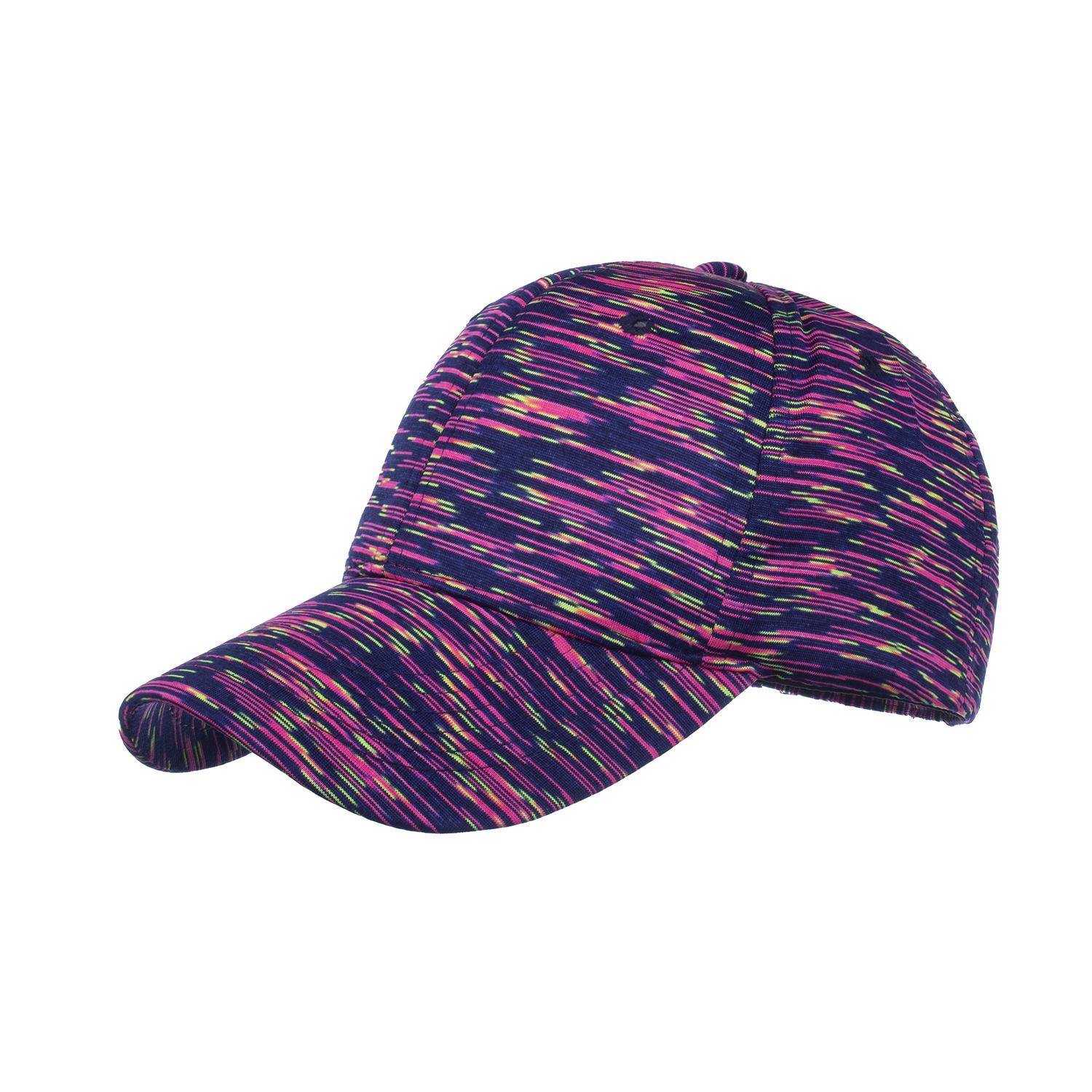 

Spring and summer new polyester cotton color strip baseball cap embroidered cap sun hat sun hat Adjustable Темно-синій