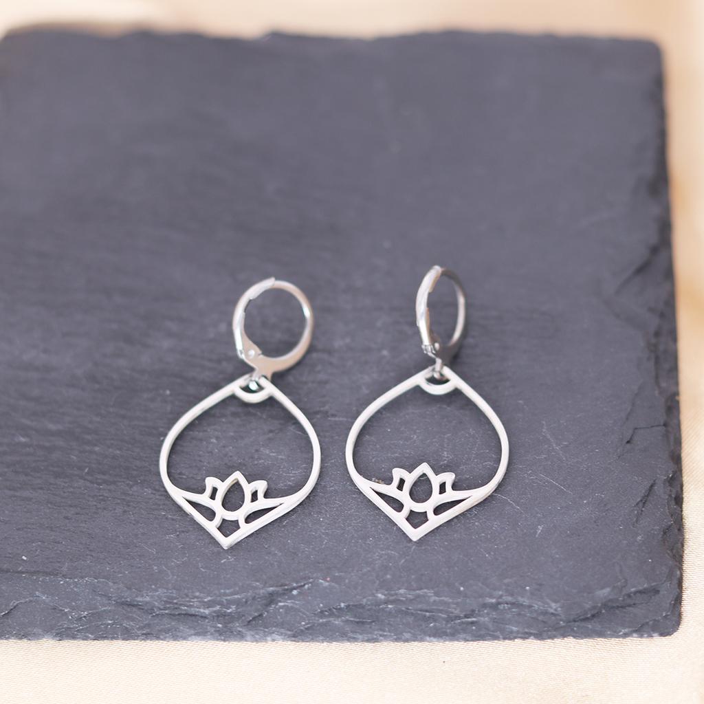 Kinitial Stainless Steel Bulldog Unicorn Dragon Fairy Turtle Sword Death Moth Earrings For Women Trendy Piercing Jewelry