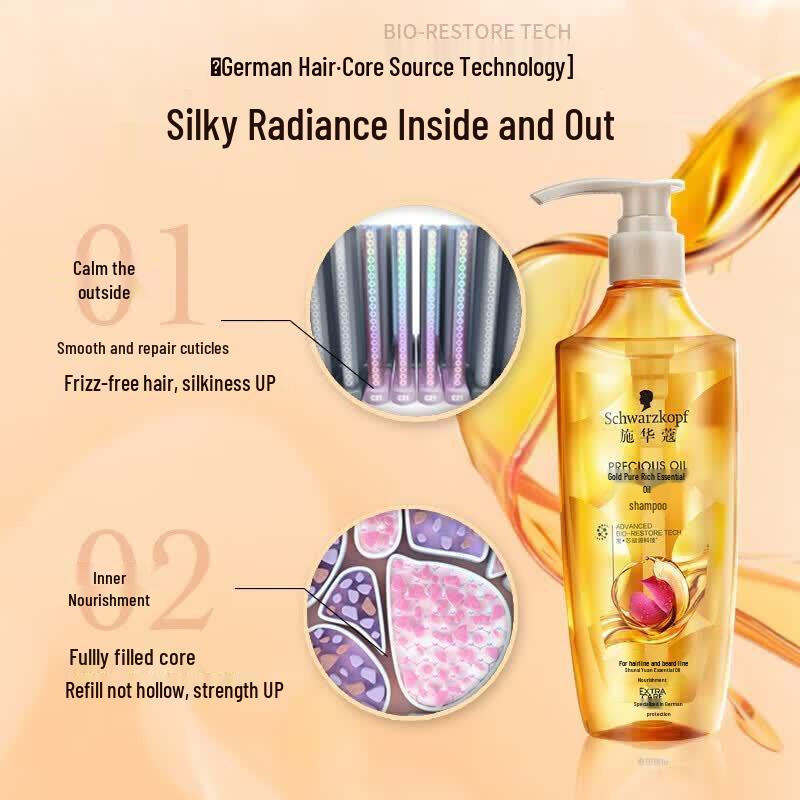 Schwarzkopf Gold Pure Oil Shampoo & Whisper Pads Bundle