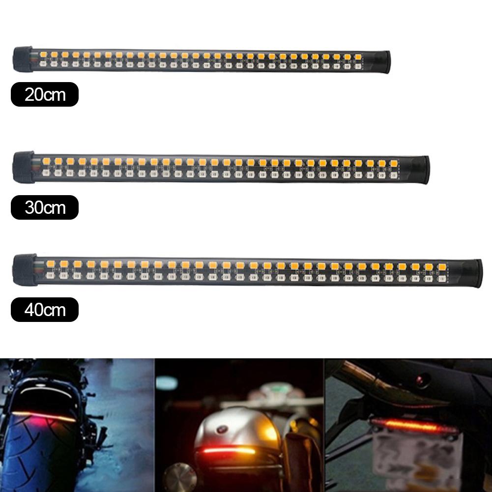 Motorcycle Led Rear Turn Signal Brake Light Stop Daytime Running Lights for motorcycle ATV Waterproof Dual Color Universal
