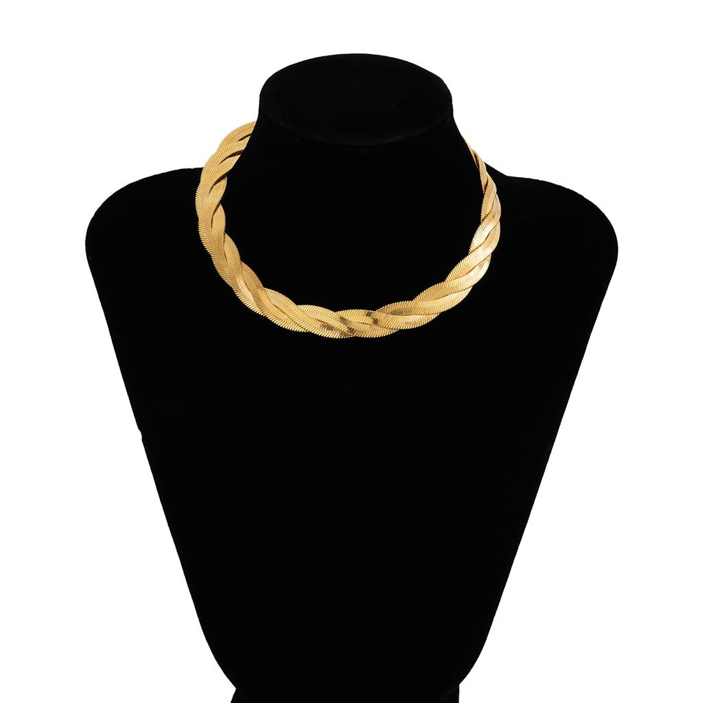 Accessories, Hip-Hop Personality Design Sense Element Chain Necklace, Simple Woven Snake Bone Chain Neck Chain Collar