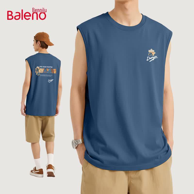 Baleno Men s 100% Cotton Summer Casual Sleeveless Vest M