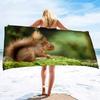 Squirrel Beach Towel Large Beach Towels Pool Towels Microfiber Beach Towels Highly Absorbent Lightweight,Soft and Quick Dry