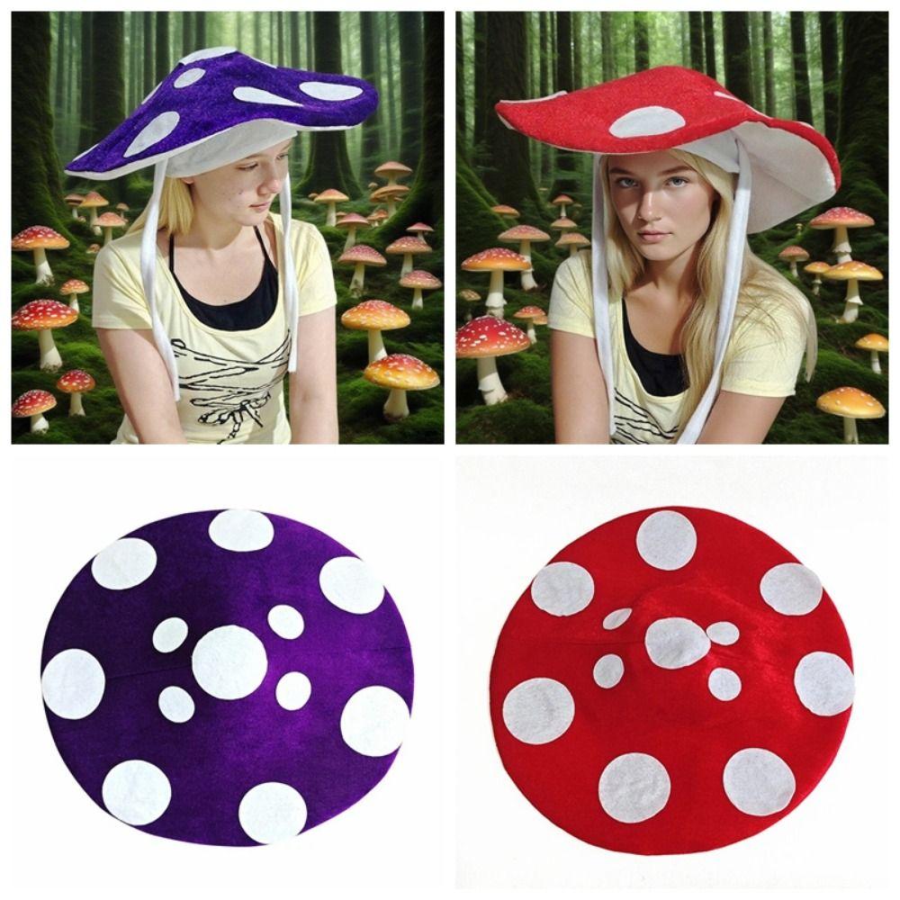 Cartoon Mushroom Plush Hat Plush Cosplay Headgear Cute Roleplaying Photo Hat Photo Session