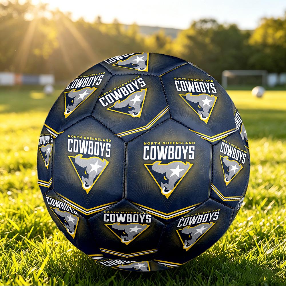 North Queensland Cowboys Size 5 Sports Training Ball Shock Absorbing Durable Ball For Match Daily Practice Outdoor Activities