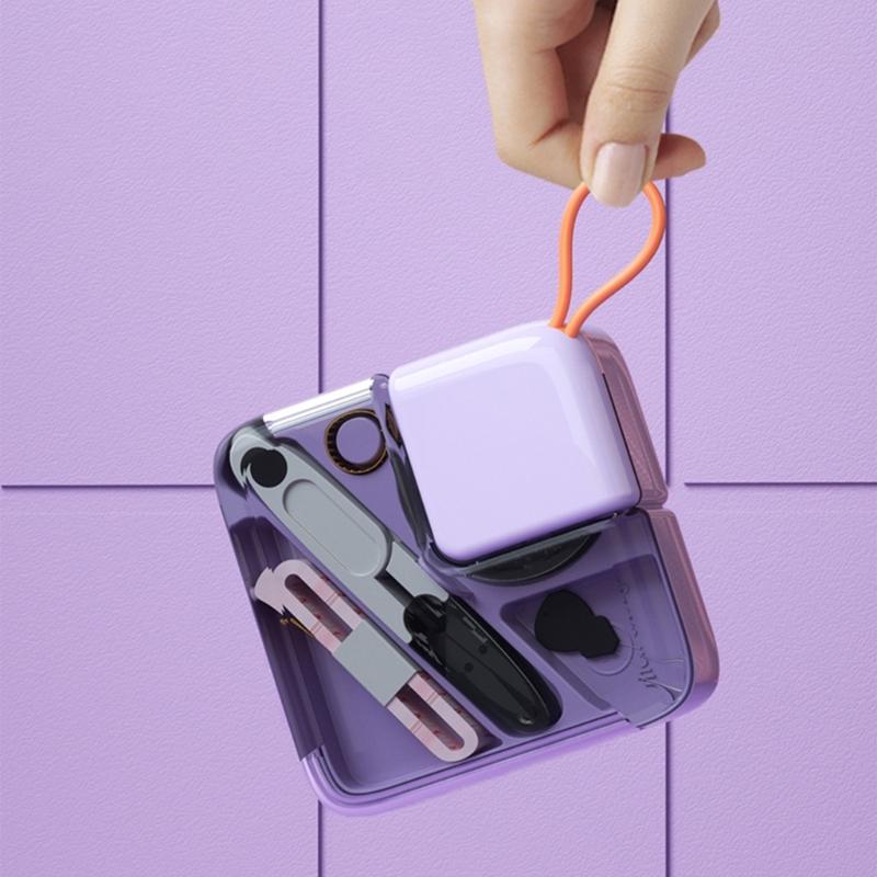 Sewing Box Set Sewing Kits Sewing Needle and Thread Box Needle Threader Sewing Storage Box Sewing Tool for Travel